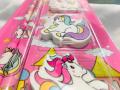 Pack of 2 Unicorn Pencils and 3 Erasers For Kids School Stationary. 