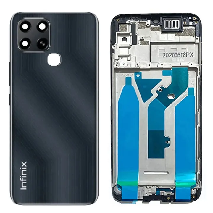 Premium Full Body Casing For Infinix Smart 6 Black - Complete Middle ...