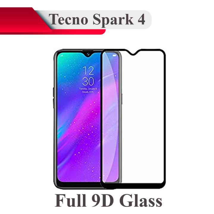 tecno%20spark%204%209D%20tempered%20Glass%20Full%20Screen%20Protector%20For%20tecno%20tecno%20spark%204%20-%20Image%202