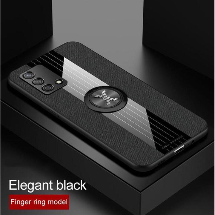 iCaseCover for Realme GT Master Edition Hard Case Hybrid Shockproof Fabric Splicing Color Car Magnetic Ring Back Cover