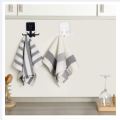 Kitchen Utensil Hanger 360° Rotatable 6 Hooks  Under Cabinet Spoon Holder  Self Adhesive Kitchen Hooks. 