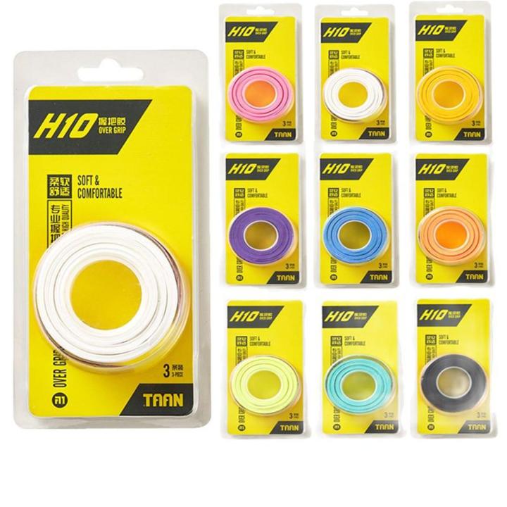 【Atoztide Store】1Pack=3pcs TAAN H10 NEW Badminton overgrips,tennis products