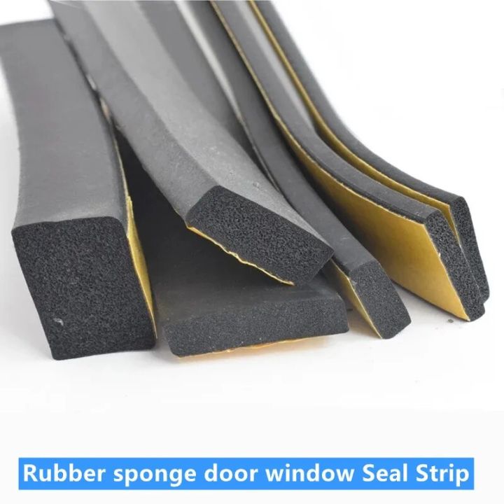 Rubber Sponge Door Window Seal Strip EVA black Single sided seal strip Soundproof anti-collision foam tape Gasket stickers