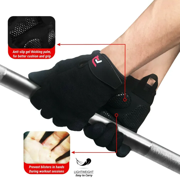 New%20Design%20Full%20Finger%20Black%20Weight%20Lifting%20Gloves%20Touchscreen%20Workout%20Fitness%20Gym%20Training%20Powerlifting%20Faux%20Leather%20Sport%20Gloves%20for%20Men,s%20&%20Women%20-%20Image%205