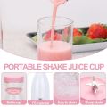 Portable 380ml USB Rechargeable Smoothie Blender Portable Smoothie Blender Juice Shakes Smoothies Electric Bottle with 6 Blades for Baby Food Travel Gym. 