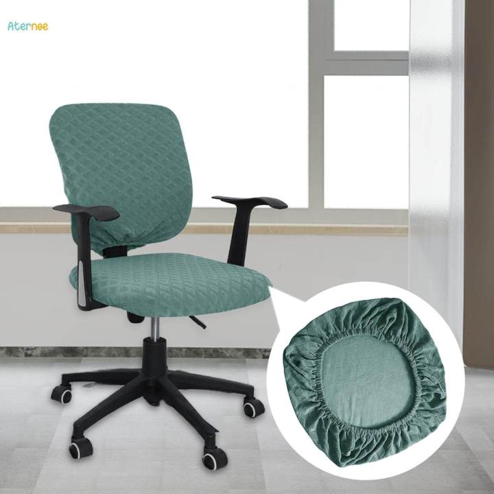 Elastic%20Computer%20Chair%20Slipcovers%20,Stretchable%20Rotating%20Chair%20Seat%20Covers,%20Green%20-%20Image%207