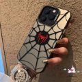 Fashion Plating Metal Cool Creative Spider Man Phone Case Compatible for IPhone 11 15 Por Max 14 11 12 13 15 Pro Max XR XS Max X Trendy Brand Cartoon Spider-Man Soft Silicone Cover. 