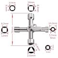 4 In1 Meter Box Key Gas Key Meter Key Multi-Functional Utilities Key for Electric Cupboard Cabinet Opening Key. 