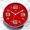 Wall Clock silent for bedroom high quality movement round simple elegant for kids and office room 10.5 Inch Non Ticking Quartz Plastic Frame Glass Face. 