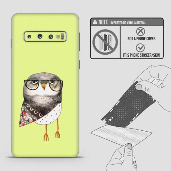 Samsung Galaxy S10 Plus Skin - SkinLee HQ Vinyl Skin Wrap (Not Cover) - Funky Glasses Owl - SKINLEE-431-2-172-282