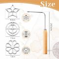 Mould with Handle Rose Flower Cookies Tool Cast Mould Set for Kitchen Baking. 