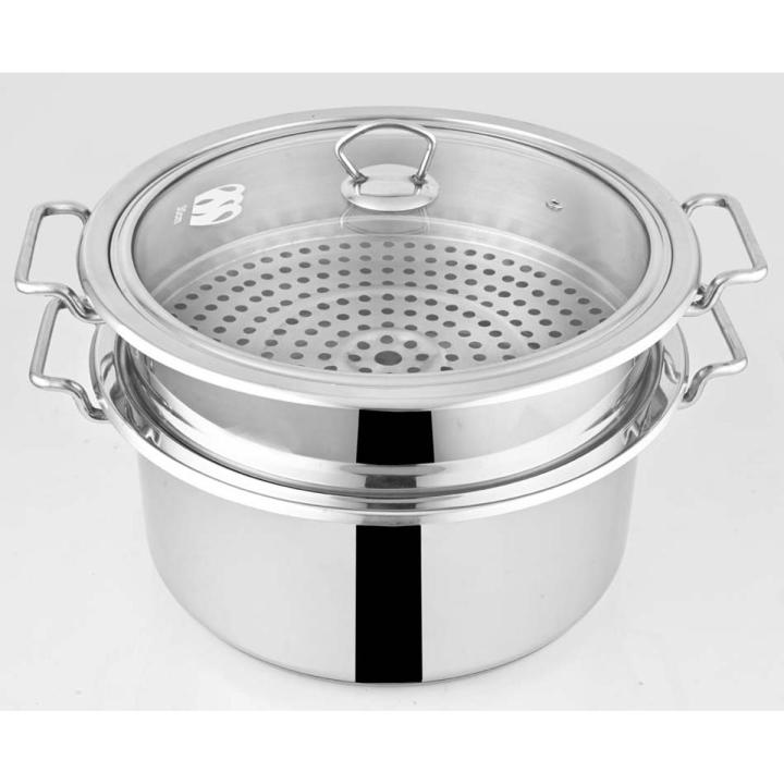 Alpha%20Pure%20Stainless%20Steel%20Food%20Vegetables%20Steamer%20double%20bottom%20heavy%20weight%20-%20Image%202