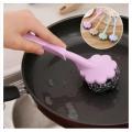 Stainless Steel Wire Ball Brush Jona dish washer tools Pot, Pan, Dish, Bowl Scrubber Cleaner with Plastic Handle. 