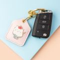 Kawaii Strawberry Rabbit Keyring Badge Card Holders Toast Couple Keychain High Quality Delicate ID Cover IC Elevator Bus Card. 