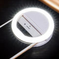 Pack Of 2 Mini Portable USB Rechargeable Selfie Ring Light With 3 Brightness Levels. 