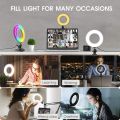 【ZOSR】6/8/10 Inch Led Ring Light Round Lamp with Clip On Laptop Computer for Youtube Live Streaming Led Photography. 