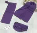 Complete 3-Piece Hijab Set, Chiffon Scarf, Niqab, and Headband. 