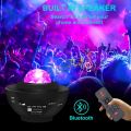 Remote Control RGB Galaxy Projector Lamp With Bluetooth Speaker - Usb Supported LED Projector Light - Led Star Lamp Starry Projector Night Light Table Lamp With Adjustable Brightness - Music Water Ocean Wave Lighting Modes Lights For Bed Room Side Table. 