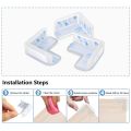 Table Corner Protectors Child Safety Silicon Corner Guards (L Shape). 