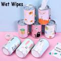 Mini Portable Wet Wipes Tissue Can for Cleaning Face Body for Kids Women and Men pack of 1, 30 piece tissues (Tissue can). 