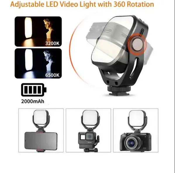 ULANZI VL66 Luce LED RGB Portatile – 2500-6500K, CRI 95+, 800 Lumen, Batteria 2000mAh – Per Fotocamera E Vlog