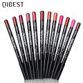 【2024】 QIBEST 12Colors Lip Liner Lip Makeup Long-lasting Matte Lipliner Pencil Waterproof Moisturizing Lipstick Contour Cosmetics TSLM2. 