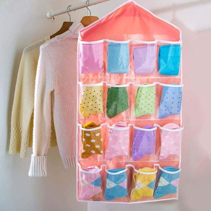 FRAKIN%2016%20Pockets%20Hanging%20Bag%20High%20Quality%20Durable%20Clear%20Door%20Hanging%20Bag%20Shoe%20Rack%20Hanger%20Practical%20Storage%20Tidy%20Organizer%20-%20Image%205