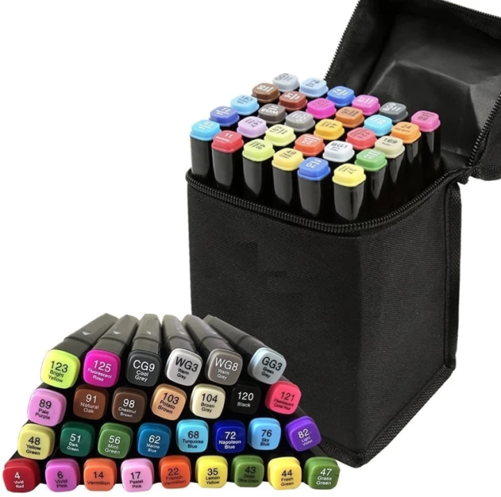 Colors Art & Calligraphy Markers Set Sketching Based Sketch Markers Pen for Artist Drawing Manga Animation Marker 12/24/36/48/60