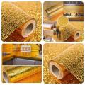 (40 cm x 200cm)Aluminum Foil Self Adhesive Sticker Roll d Aluminium Foil Paper Golden Silver Kitchen Oil Proof Contact Paper Waterproof Sticker. 