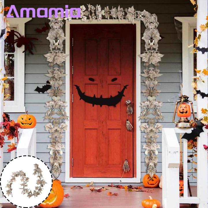 Autumn Leaf Garland Maple Cane Realistic Leaf Vine for Autumn Home Decor Fall Fake Vines