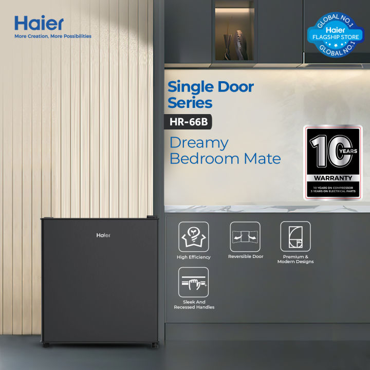 Haier Room Refrigerator / HR-66B (Compact Design + Low Noise ) Black Colour