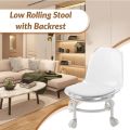 Acrylic 360° Rotatable Transparent Chair - Chair for kids - Baby chair - Sofa for kids - Chairs for room - Ideal for Adults & Kids - Low Rolling Transparent Stool. 
