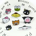 Anime Sanrio Hello Kitty Enamel Pin Cartoon Figure Cinnamoroll Kuromi Metal Badge Brooch Jacket Jeans Lapel Pin Kawaii Jewelry. 