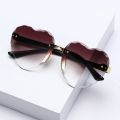 New Heart Rimless Sunglasses Ocean Lenses UV 400 Protection Cute Children/Adult Sunglasses Outdoor Travel Eyewear for Girls Boy. 