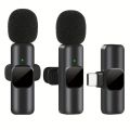 Wireless MIC Type C/IOS/Android/USB/AUX 3.5mm Mic K8/K9/K15/K35 Wireless Single/Double Microphone For Interview, Vlogging , Podcast. 