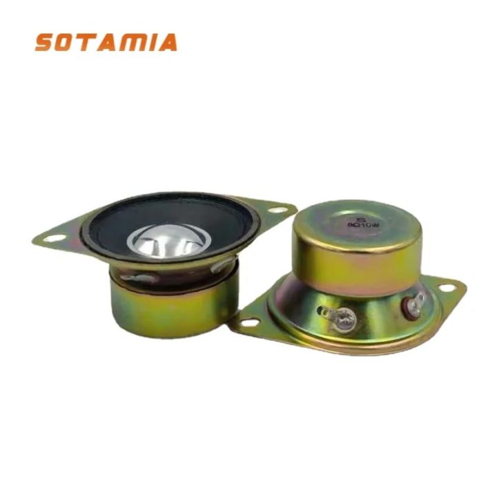 SOTAMIA 2Pcs 2 Inch Tweeter Audio Speaker Unit 8 Ohm 10W Treble Sound Hifi Music Loudspeaker Home Theater with Ear Mini Speaker