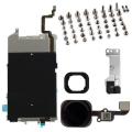 5pcs/set Screen LCD Metal plate with connector home button key Flex Cable and full screws Small Parts for iPhone 6 6 Plus. 