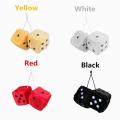 1 Pair Fuzzy Dice Dots Rear View Mirror Hanger Decoration Car Styling Accessories multicolor car design. 