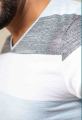 Ignite Mens Color Block Striped V-Neck Tee - Gray. 