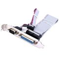 Motherboard Serial & Parallel Port Bracket DB9 DB25 RS232 COM Port Header Cable Connection ATX. 