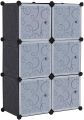 DIY Multipurpose Portable Wardrobe Cabinet Clothes Storage Organizer Almirah - 6 Cubes. 