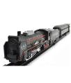 Black Train and Train Set Battery Operated Toy Set for Kids, Medium Size with Headlight Toy Train for Kids by New Barat (13 Pcs). 