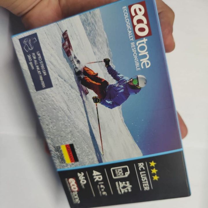 Ecotone RC Luster Photo Paper, Inkjet Photo Paper 4R, Waterproof Photo Paper, 4 x 6 Inch Photo Paper, 260 Inkjet Paper, Glossy Photo Paper, RC Inkjet Paper 100 Sheets, High-Quality Photo Paper, Luster Finish Photo Paper, Waterproof Inkjet Printing Pape