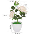 1 Set  Potted Plant Cut Evenly Clear Texture Plastic Table Decor  Rose Flower for Party. 