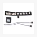 Windshield Electric 5 Star Wanted Sticker Sheet Car LED Light Up Window 1 PCS. 
