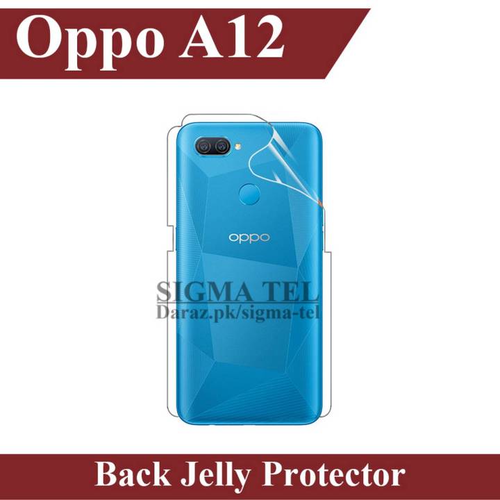 Oppo A12 Back Jelly Protector Clear Soft Protection Film Transparent Hydrogel Film Protector For A12