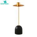 Green Home Desk Candlestick Simple Shape Wide Platform Candle Holder. 