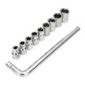 Professional Heavy Duty Socket Wrench Set Tool Kit 9 Pc 1/2″ Drive Socket Set 8-24mm Metric Sockets With “L” Wrench In Box. 