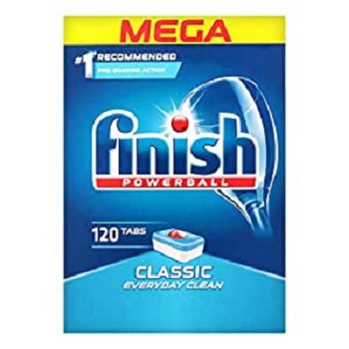 Finish Powerball Classic 120 Automatic Dishwasher Tablets Mega Pack (𝐢𝐦𝐩𝐨𝐫𝐭𝐞𝐝 & 𝐨𝐫𝐢𝐠𝐧𝐚𝐥)