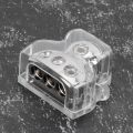 Nickel Plated Power Ground Distribution Block 1 In 3 Out Car Audio Stereo Modification Parts. 